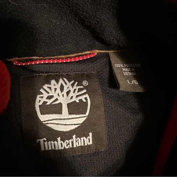 Timberland Men Red Large Fleece Vest - Picture 2 of 8